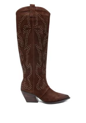 Marc Ellis 65mm studded boots - Brown