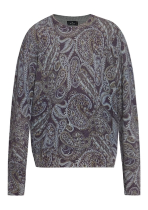 ETRO paisley ribbed wool sweater - Grey