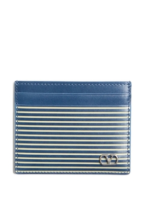 Valentino Garavani striped logo signature card holder - Blue