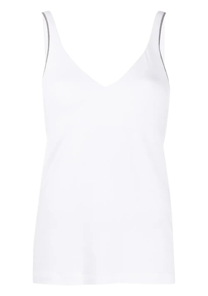 Brunello Cucinelli V-neck tank top - White