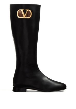 Valentino Garavani VLogo Signature leather boots - Black