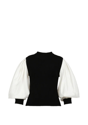 Simkhai Jackie satin-sleeve top - Black