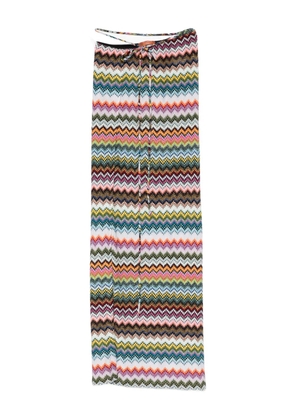 Missoni waist strap chevron skirt - Blue