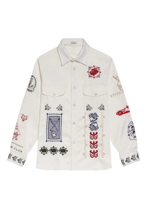 Agua Bendita Ethan embroidered-patch shirt - White