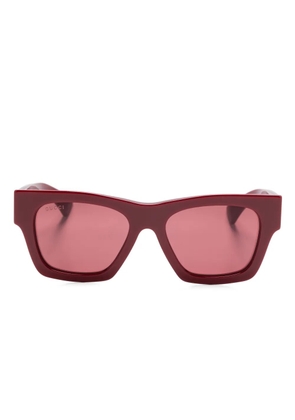 Gucci Eyewear logo-lettering sunglasses - Red