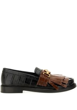 Moschino coin-embellishment loafers - Black