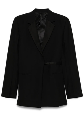 TOTEME satin-lapels wrap blazer - Black
