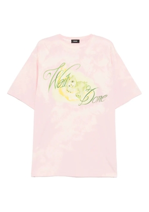 We11done wahed paint T-shirt - Pink