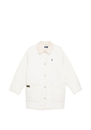 Polo Ralph Lauren logo-embroidered quilted puffer jacket - Neutrals