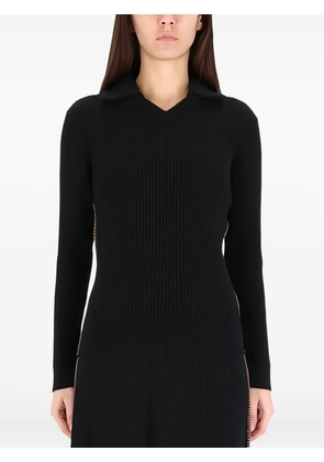 Paul Smith collared-ribbed knitwear - Black