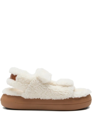 Moon Boot shearling sandals - White
