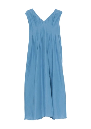 'S Max Mara pleated V-neck dress - Blue