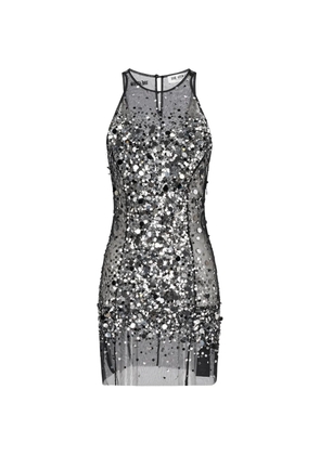 The Attico tulle sequin-embellished mini dress - Black