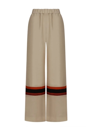 Raquel Diniz striped-detail trousers - Neutrals