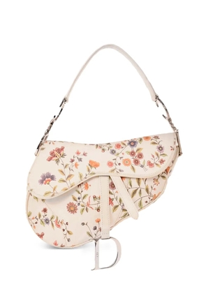 Christian Dior Pre-Owned 2007 Saddle floral canvas handbag - White