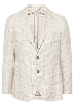 Tagliatore check-pattern single-breasted blazer - Neutrals