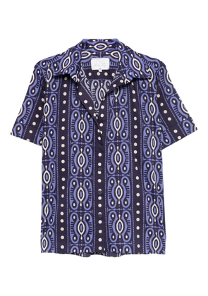 Johanna Ortiz Salty Promises buttoned-patterned shirt - Blue