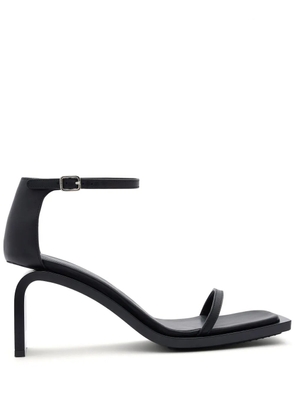 Courrèges Stream 85mm leather sandals - Black