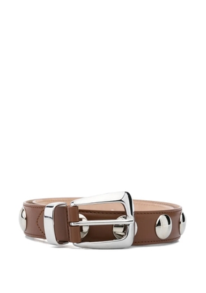 KHAITE Benny studded belt - Brown