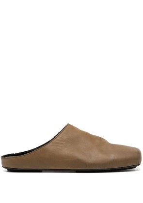 Uma Wang square-toe leather mules - Green