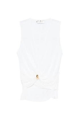 Elisabetta Franchi knot detail top - White