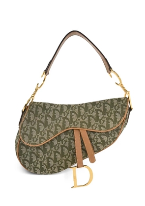 Christian Dior Pre-Owned 2001 Saddle Trotter canvas handbag - Green
