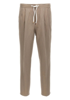 Brunello Cucinelli linen trousers - Brown