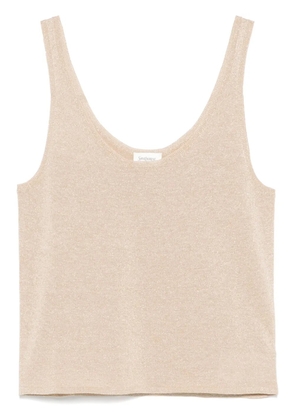 Saint Laurent lurex knitted tank top - Neutrals
