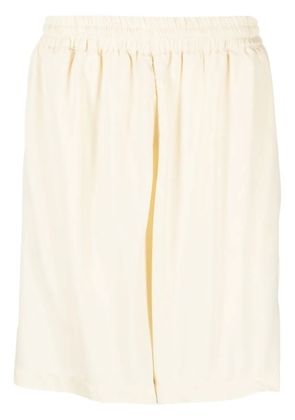 Bonsai elasticated-waistband wool Bermuda shorts - Neutrals