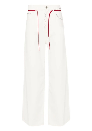 Marni logo-mending jeans - White