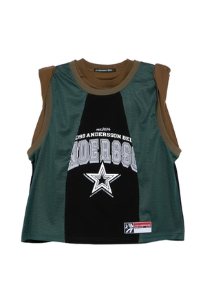 Andersson Bell layered rool up t-shirt - Green