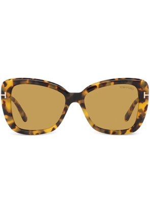 TOM FORD Eyewear oversized-frame sunglasses - Brown