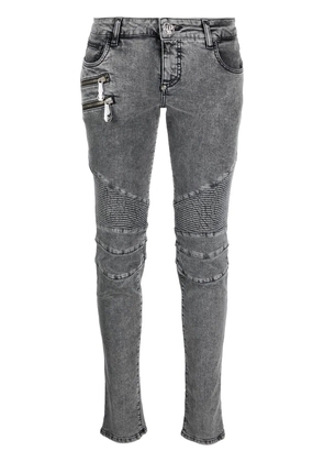 Philipp Plein Bike low-rise skinny jeans - Grey