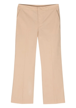 TWINSET logo-plaque cropped trousers - Neutrals