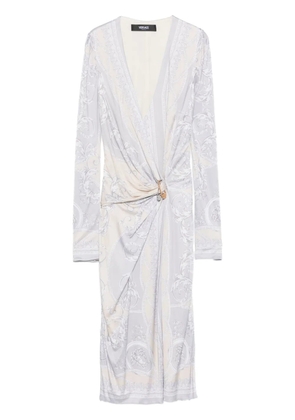 Versace Coupe des Dieux-print midi dress - Neutrals