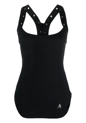 The Attico lace-up racerback tank top - Black