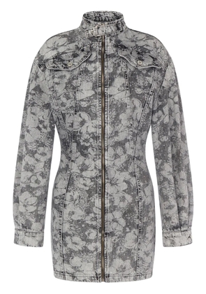 MOSCHINO JEANS floral denim dress - Grey