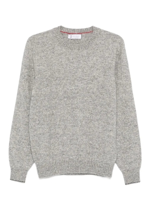 Brunello Cucinelli crew-neck long-sleeve sweater - Grey