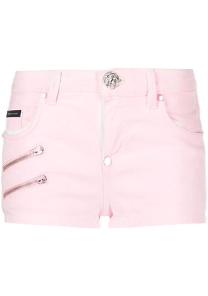 Philipp Plein Denim Hot Pants Biker shorts - Pink