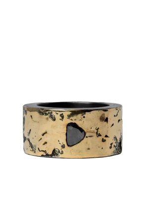 Parts of Four oxidised sterling-silver Sistema diamond ring - Black