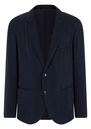 Giorgio Armani chevron-pattern blazer - Blue