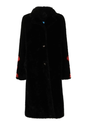 Philipp Plein monster-print faux-fur coat - Black