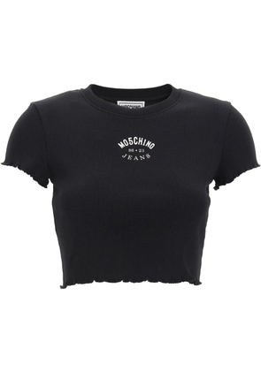 MOSCHINO JEANS ribbed T-shirt - Black