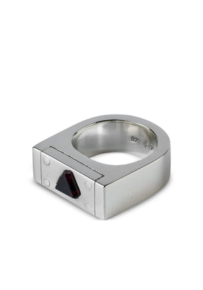 Parts of Four Plate spinel ring - Silver