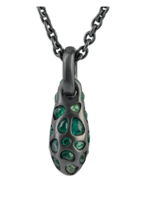 Parts of Four emerald-pavé necklace - Black
