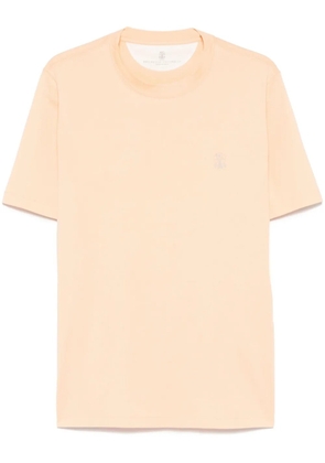 Brunello Cucinelli logo-print T-shirt - Orange