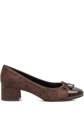 Tory Burch 45mm suede heeled pumps - Brown