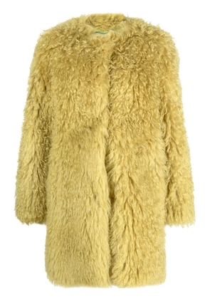 BECAGLI oversized teddy coat - Yellow