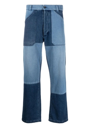 ETRO patchwork straight-leg jeans - Blue