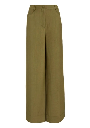 Alberta Ferretti button-fastening palazzo trousers - Green